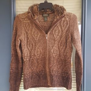 Eddie Bauer Medium Brown Wool Jacket